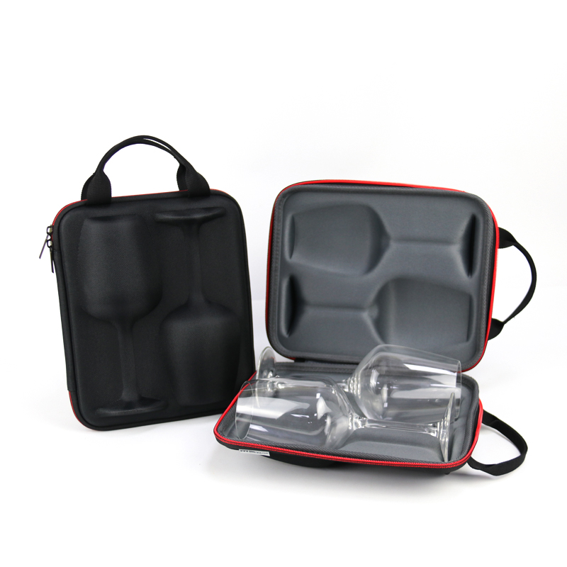 Portable Wine Glass Carrier Travel Wine Glass Bag
